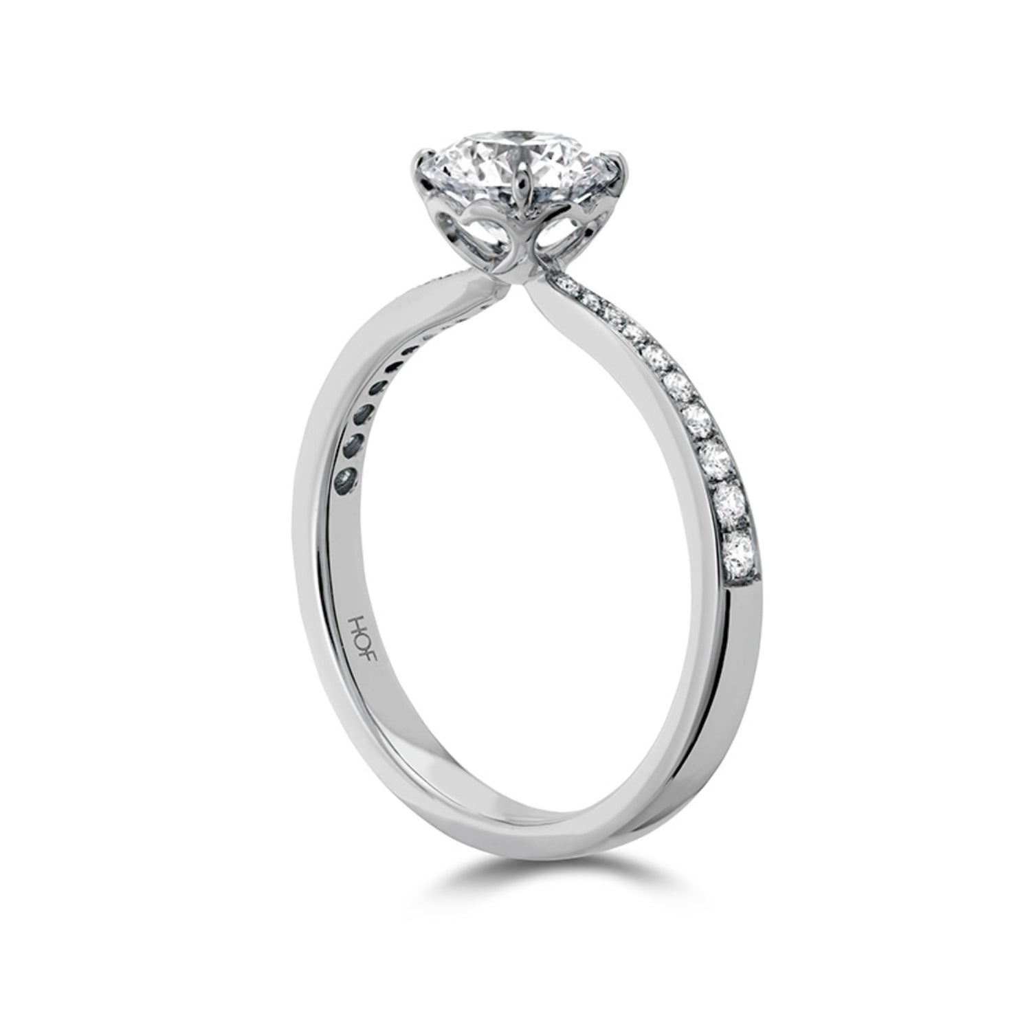 Hearts On Fire Signature Side Diamond Engagement Ring