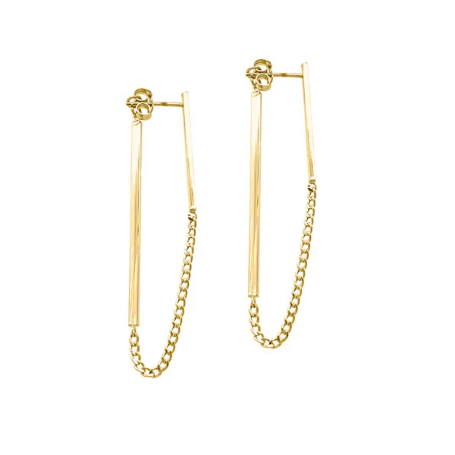 Bar & Chain Drop Earrings