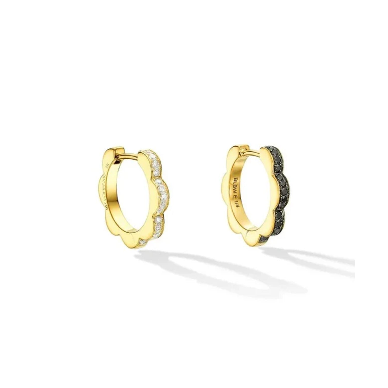 Cadar Design Small Triplet Diamond Hoop Earrings