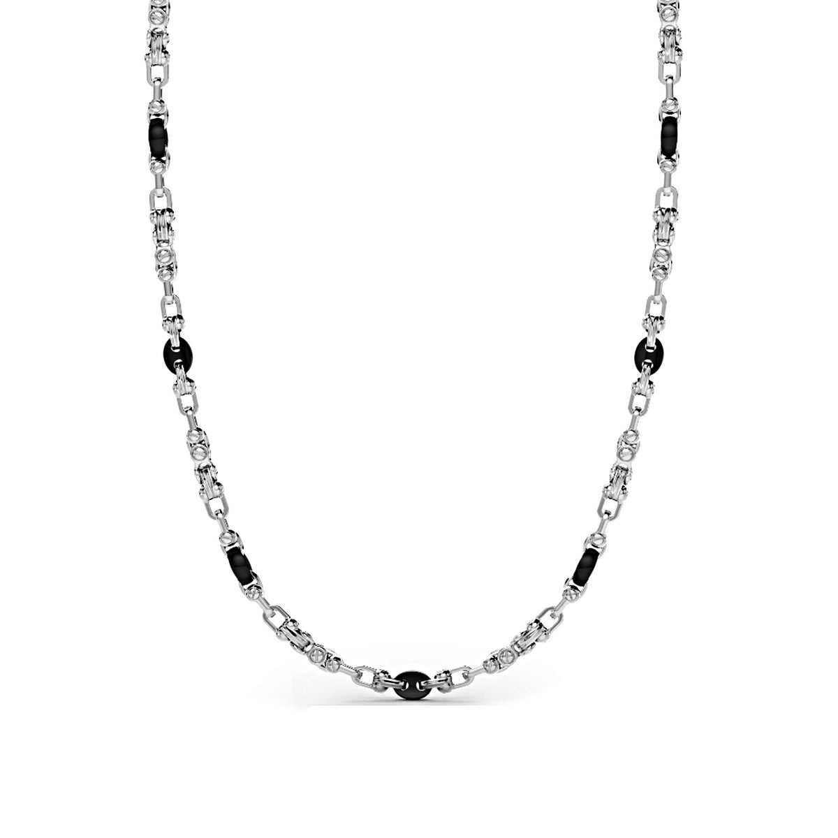Video Thumbnail: Zancan Chain Necklace in Silver and Ceramic - Zancan Chain Necklace in Silver and Ceramic. 23"