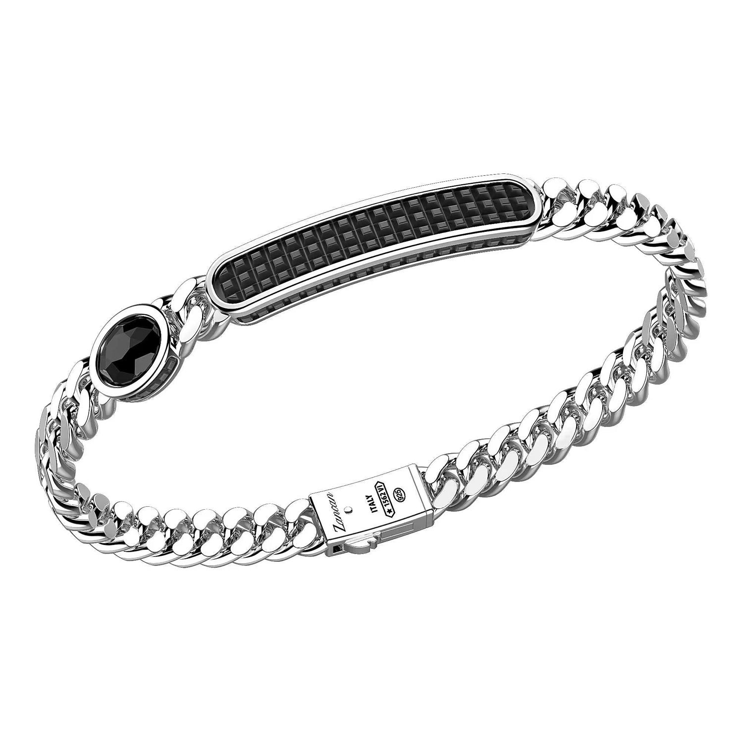 Zancan Cosmopolitan Mens Silver Bracelet 8"