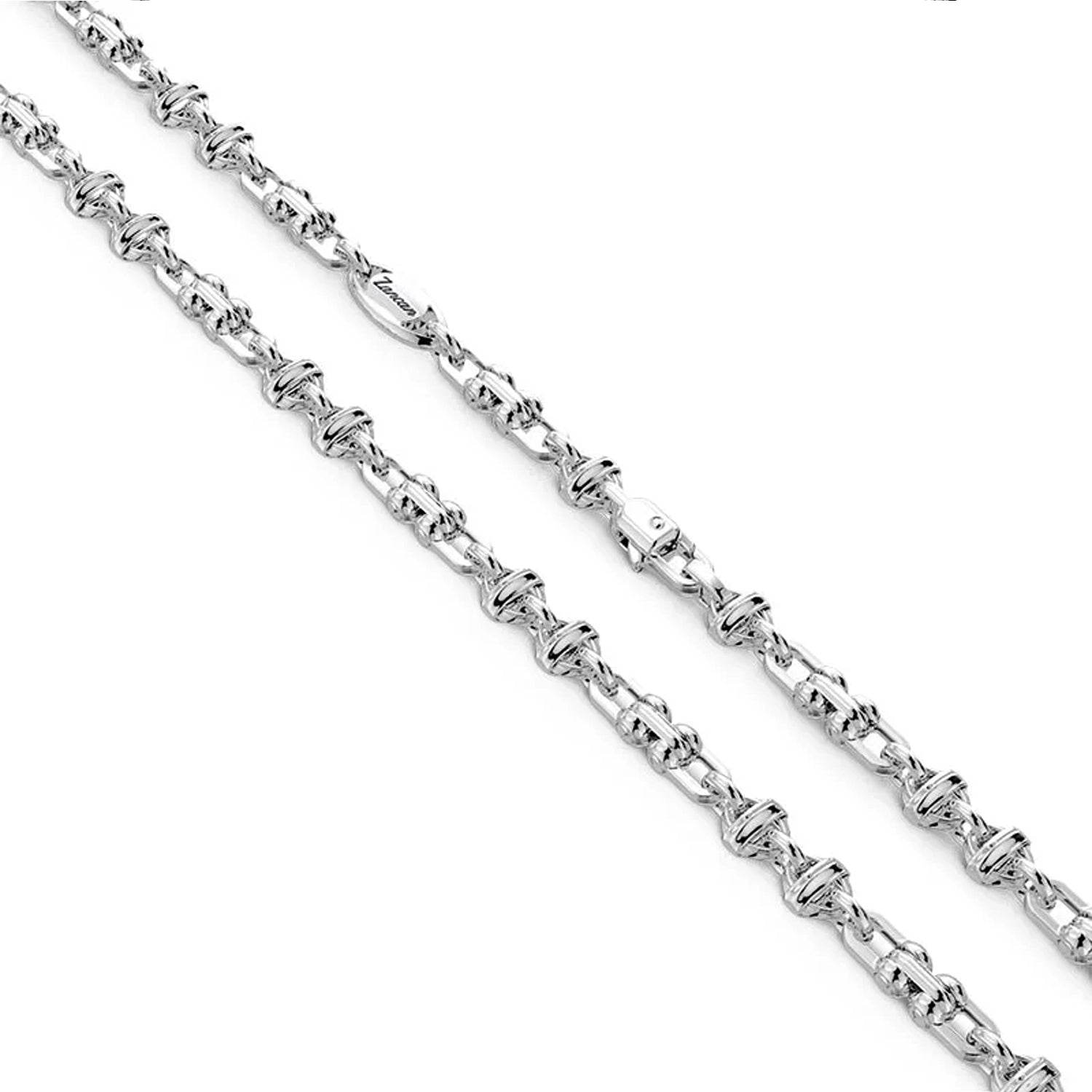 Zancan Mens Eternity Silver Necklace 24"