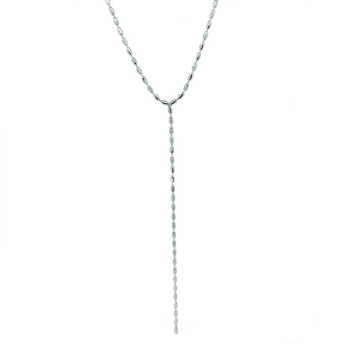 Video Thumbnail: Howard 14k White Gold 16" Ovalina Lariat
