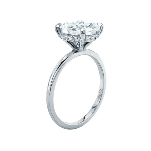 HOWARD Line Halo Oval Diamond Engagement Ring