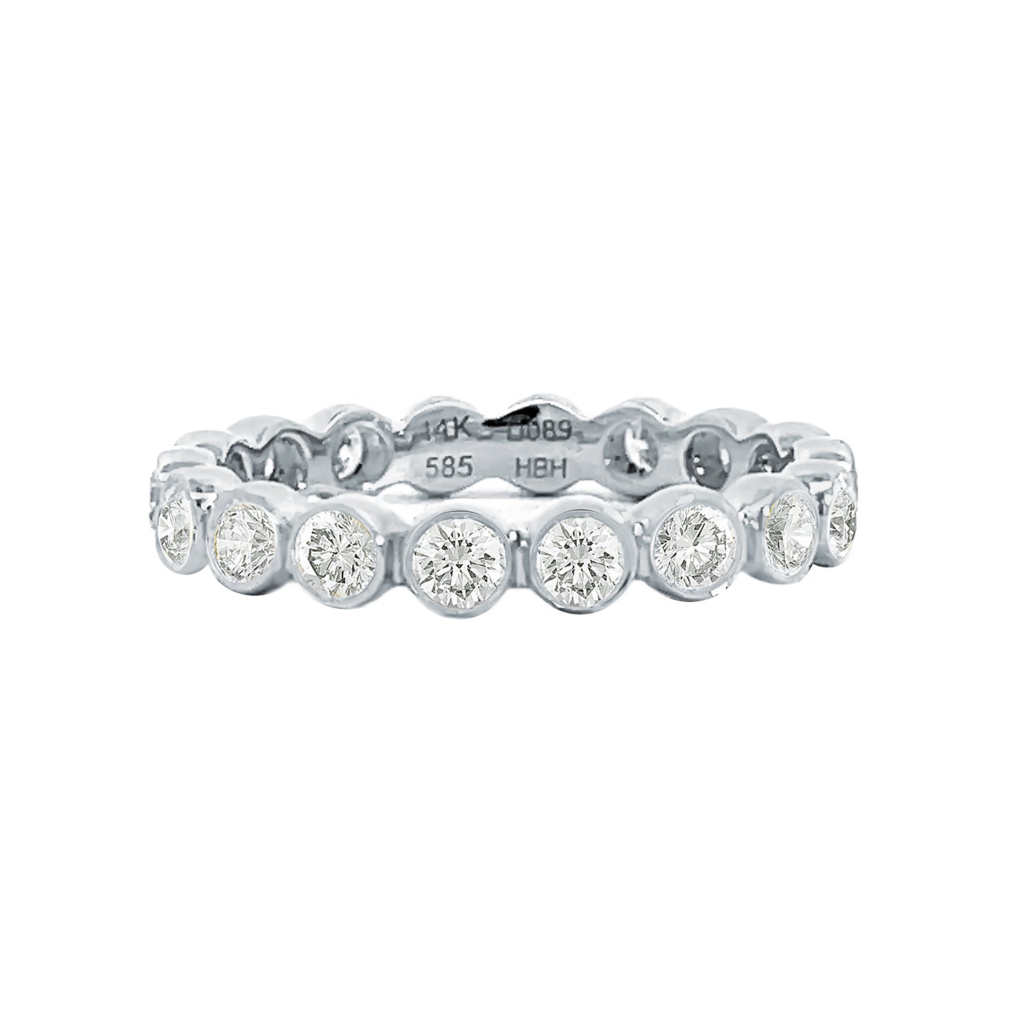 Bezel Diamond Eternity Band 0.89ctw