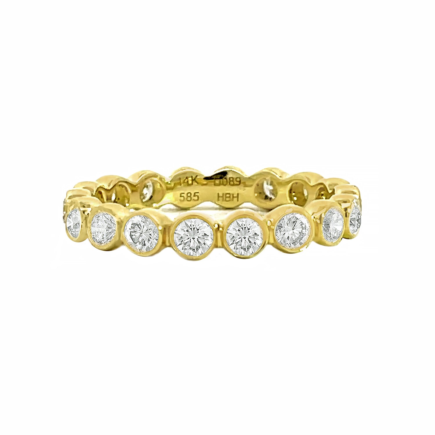 Bezel Diamond Eternity Band 0.89ctw