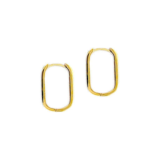 Video Thumbnail: Oblong Hoop Small Earrings