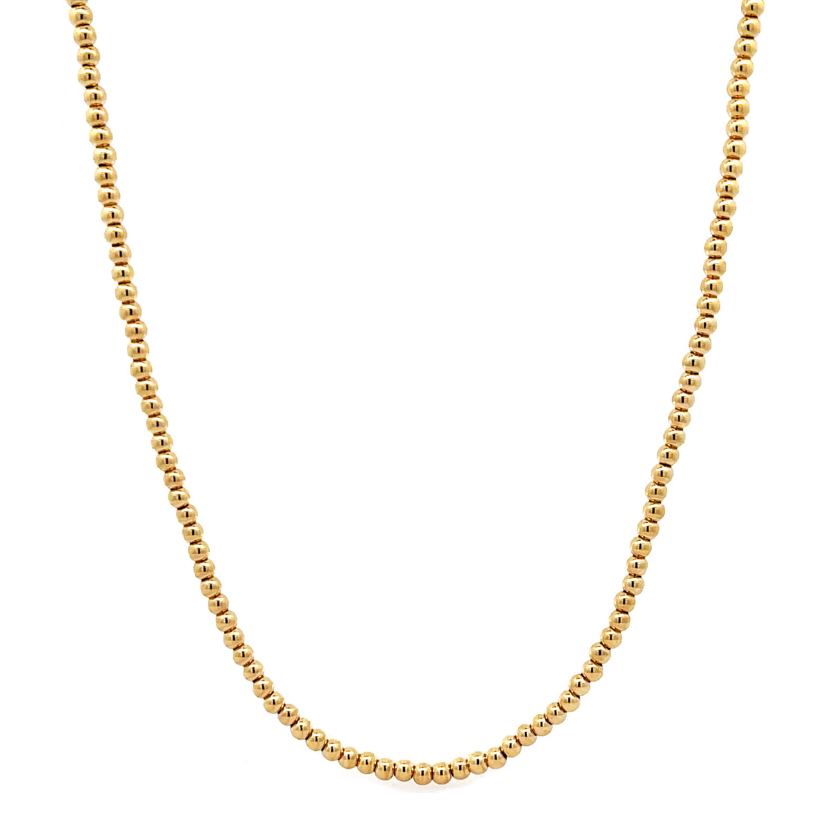 Video Thumbnail: Howard 14k Yellow Gold 16" Ball Necklace