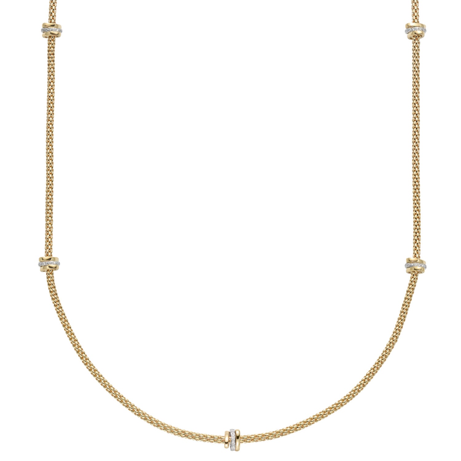Fope 18K Yellow Gold Prima Necklace with Diamonds