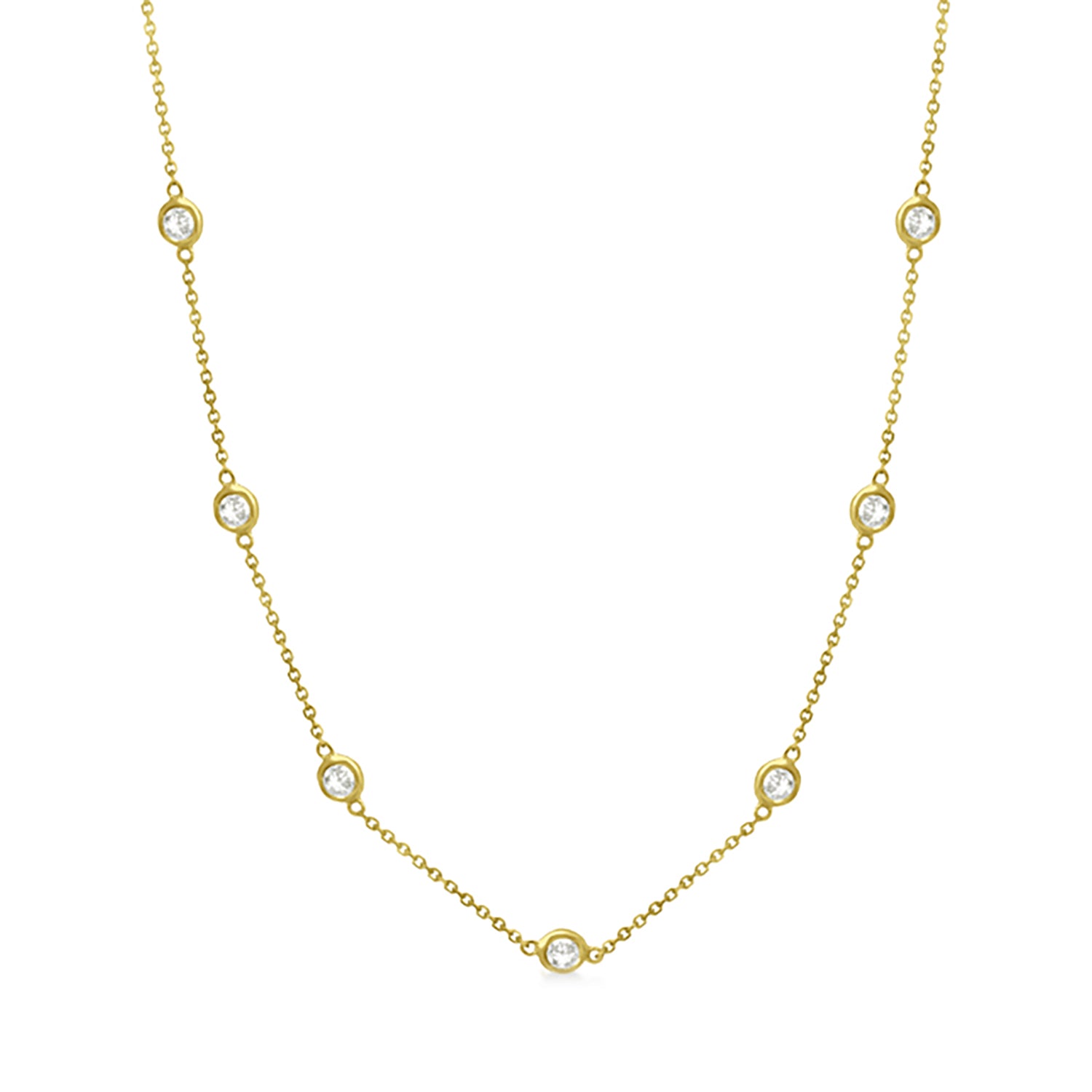 Station Diamond Necklace 1.34ctw