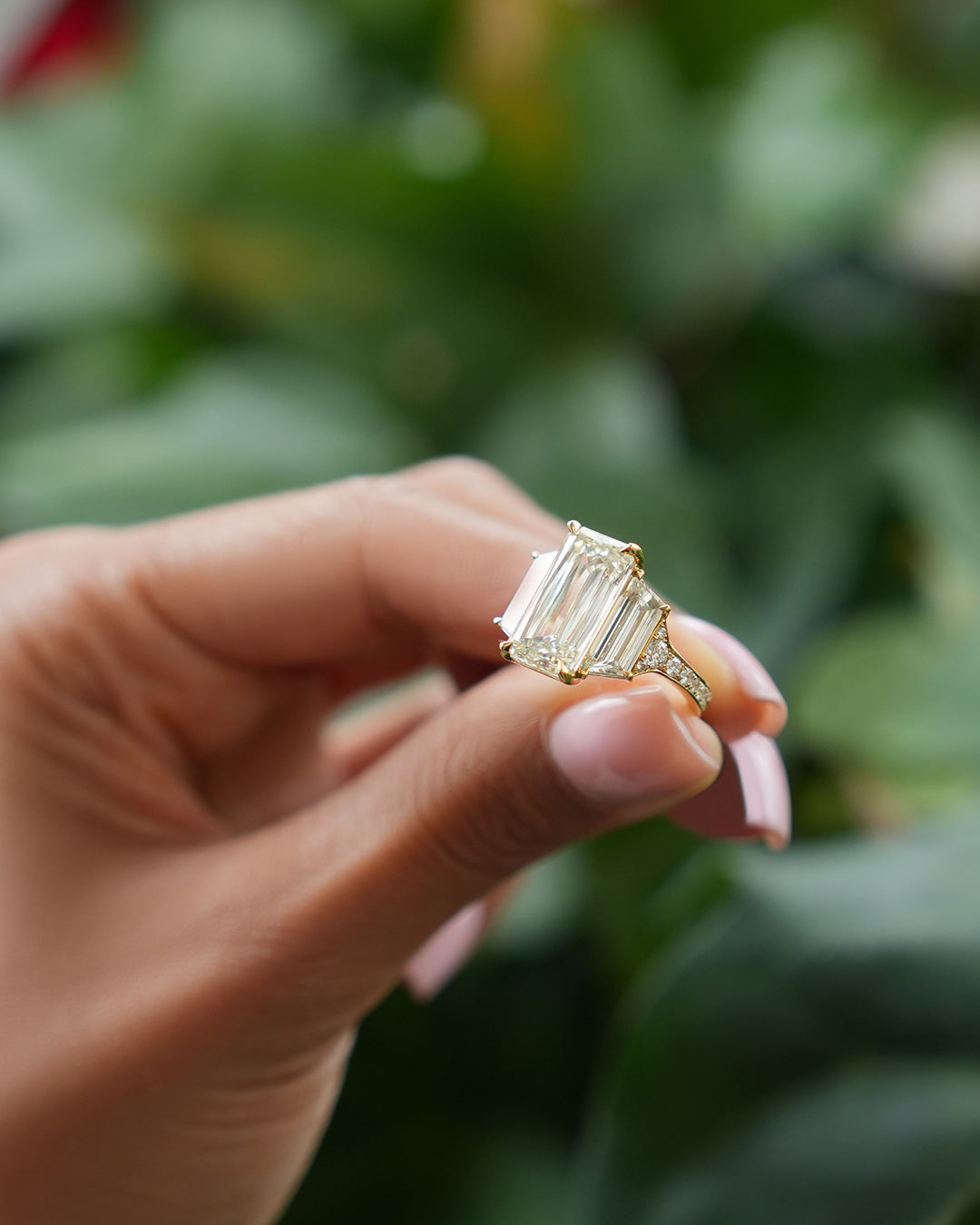 Christopher Designs L'amour Emerald Engagement Ring