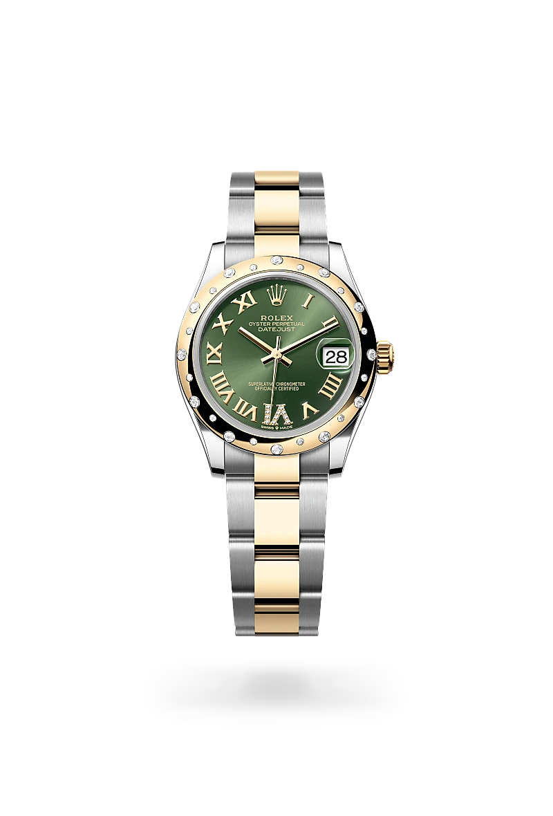 Rolex Datejust 31 - Oyster, 31 mm, Oystersteel, yellow gold and diamonds