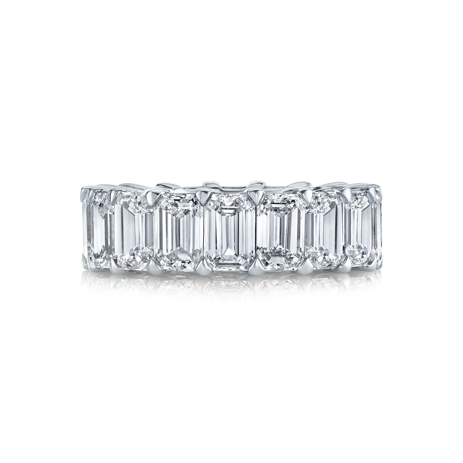 Emerald Diamond Eternity Band 9.31ctw