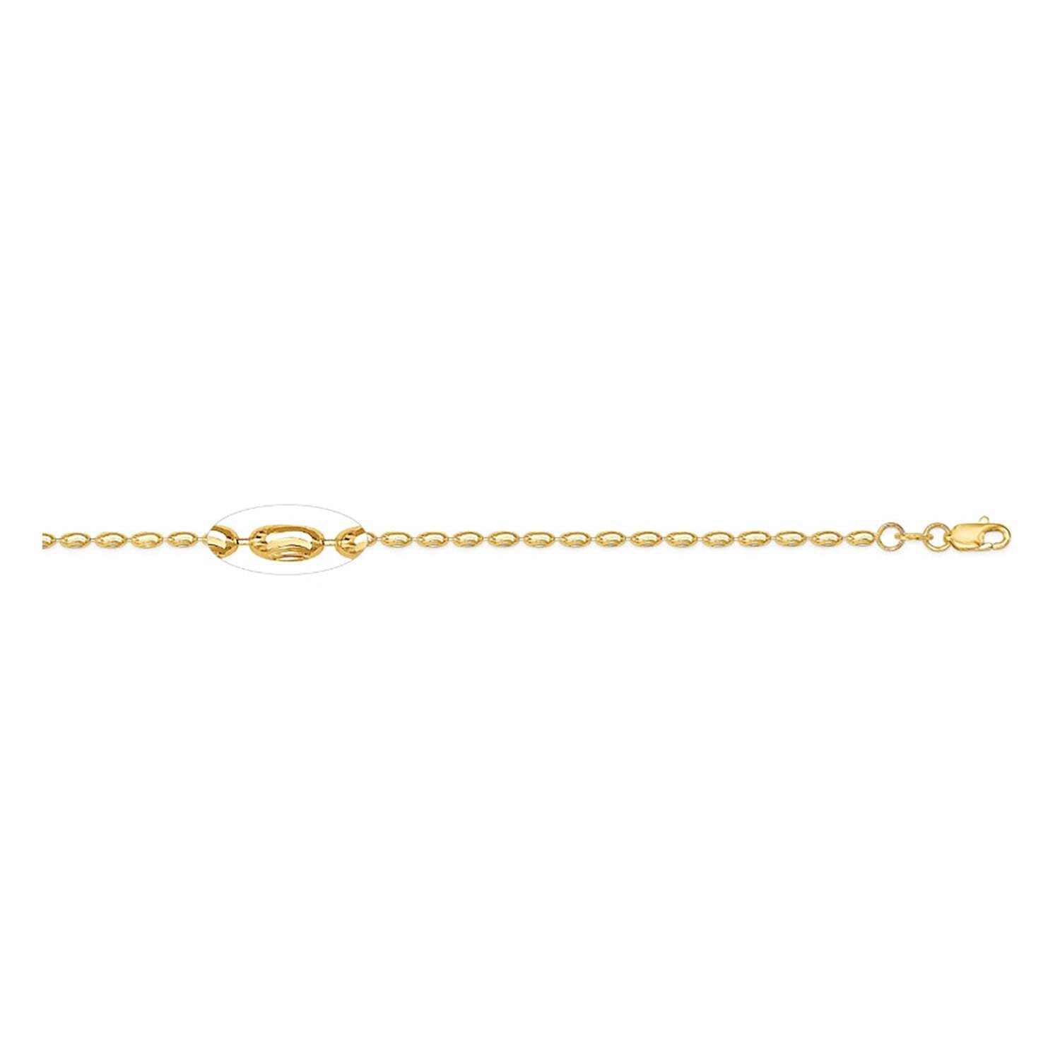 Howard 14K Yellow Gold 18" Ovalina Lariat