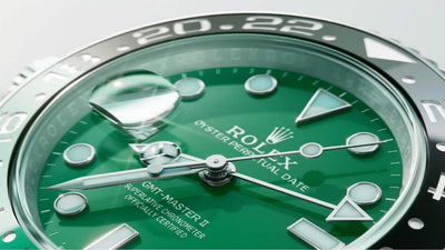 A video showcasing the Rolex GMT-Master II. The thumbnail preview depicts the green dial and bezel of a Rolex GMT-Master II.