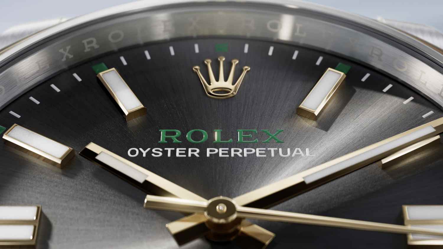 A video showing the Rolex Oyster Perpetual 41 in yellow Rolesor, released in 2026 to commemorate 100 years of the depth-defying waterproofness of the Rolex Oyster case