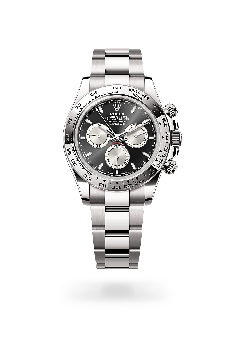 rolex cosmograph daytona in 18 ct white gold, m126509-0001 - howard fine jewellers