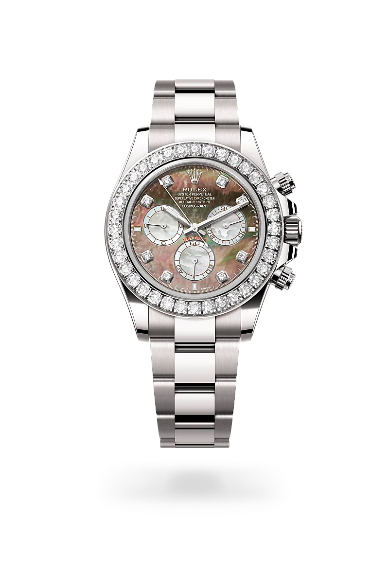 rolex cosmograph daytona in 18 ct white gold, m126579rbr-0001 - howard fine jewellers