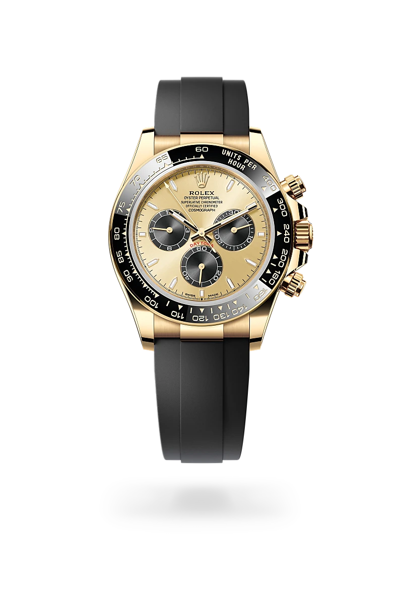 rolex cosmograph daytona in 18 ct yellow gold, m126518ln-0012 - howard fine jewellers