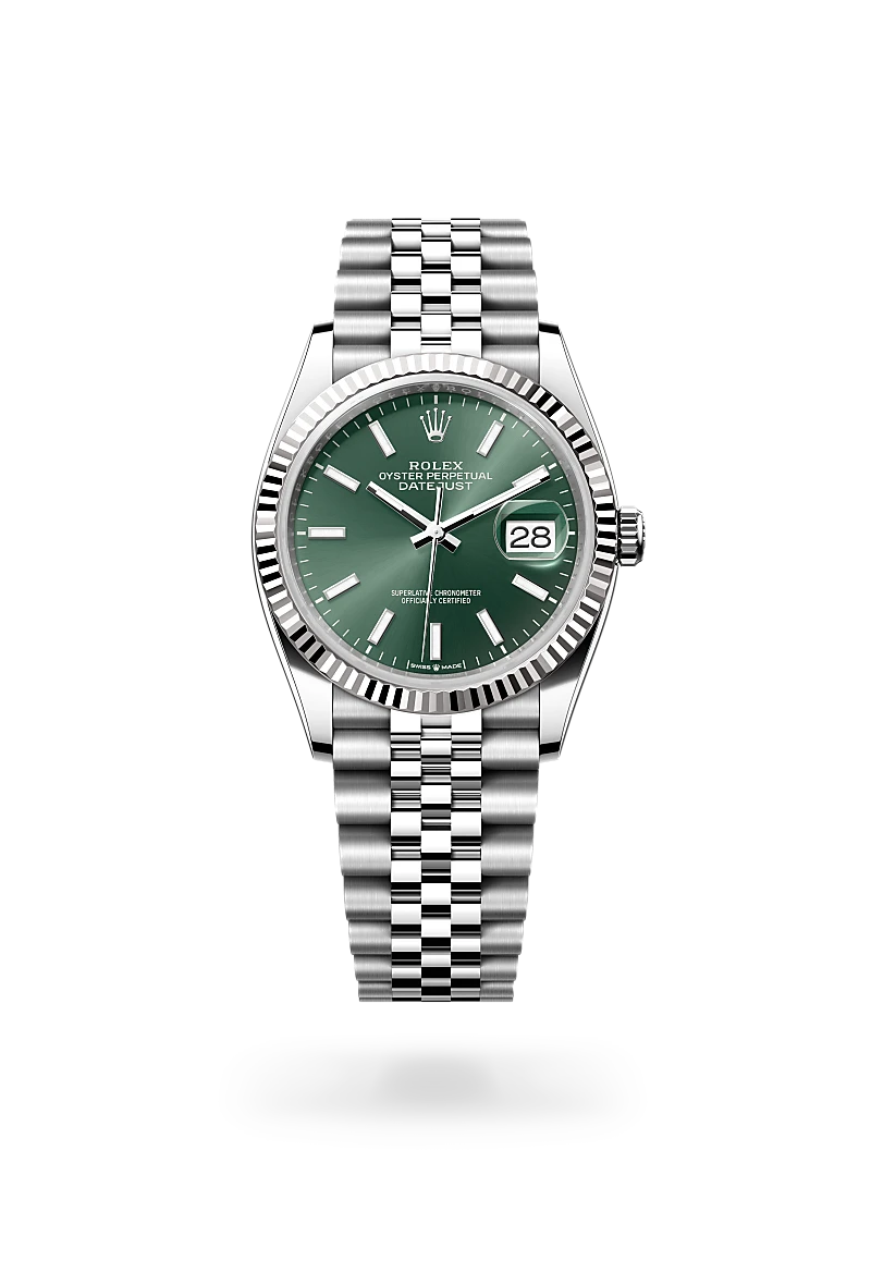 rolex datejust in white rolesor, m126234-0051 - howard fine jewellers