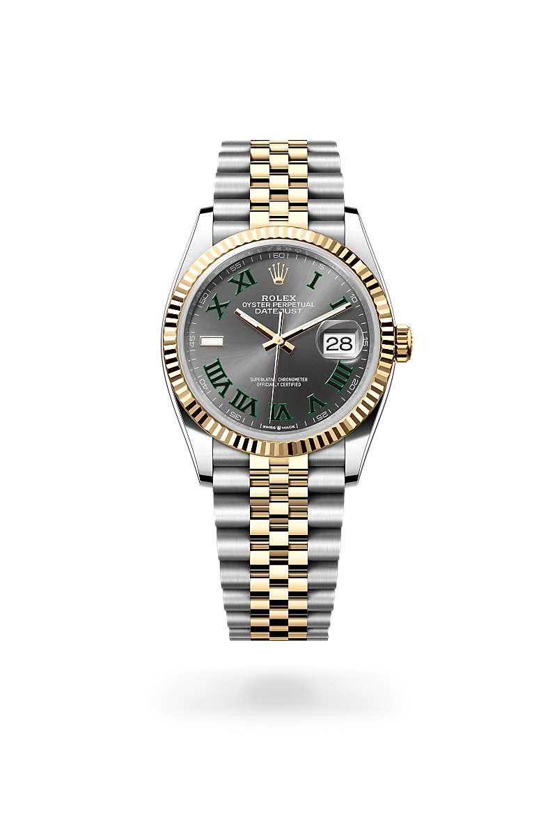 rolex datejust in yellow rolesor, m126233-0035 - howard fine jewellers