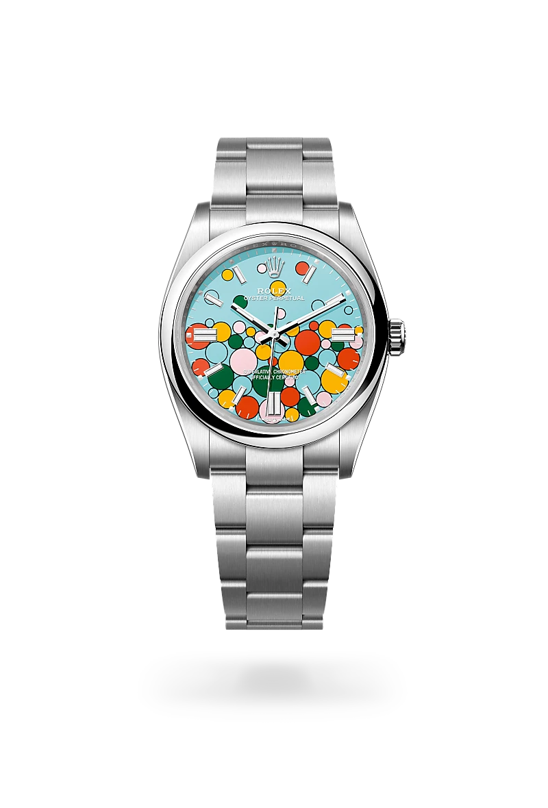 rolex oyster perpetual in oystersteel, m126000-0009 - howard fine jewellers