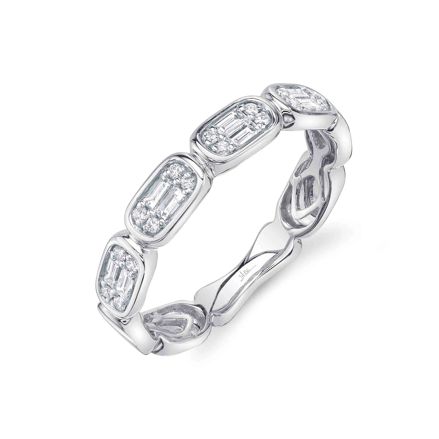 WHITE GOLD DIAMOND BAGUETTE BAND 0.29ctw