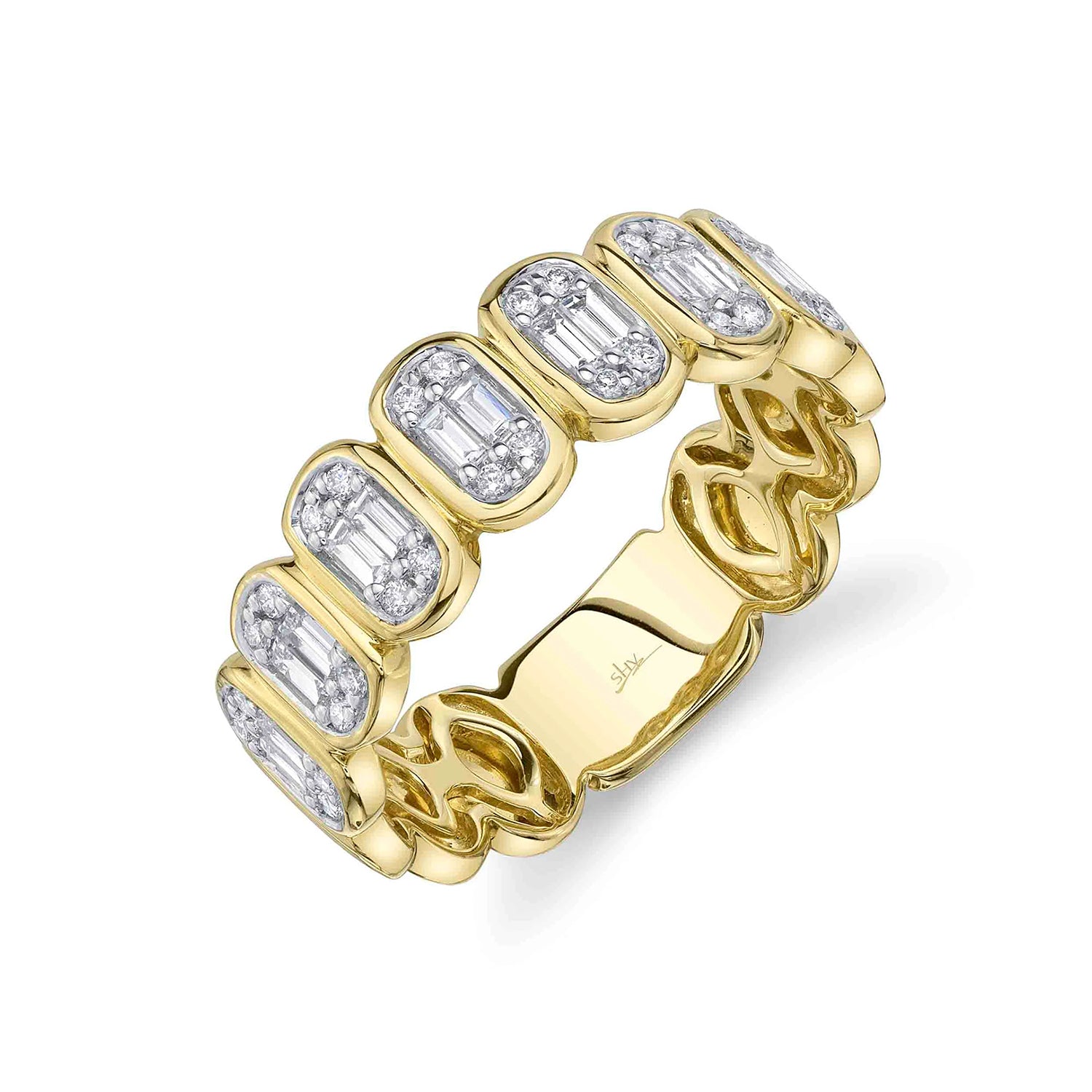 GOLD DIAMOND BAGUETTE BAND 0 .50CTW