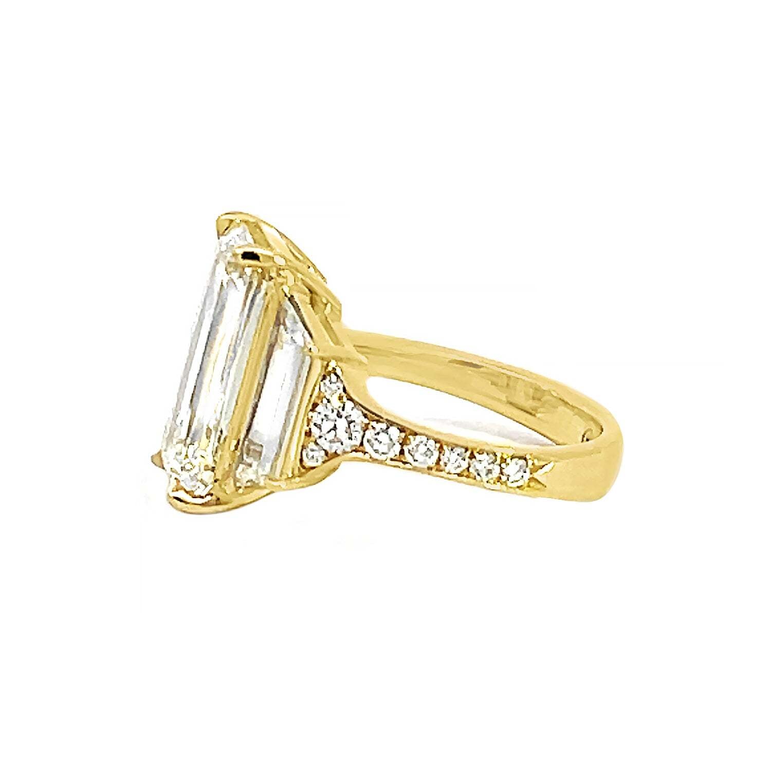 Christopher Designs L'amour Emerald Engagement Ring