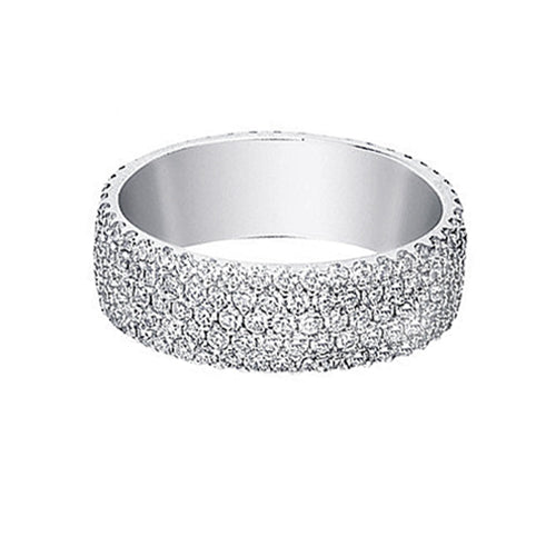 Pave Diamond Anniversary Ring