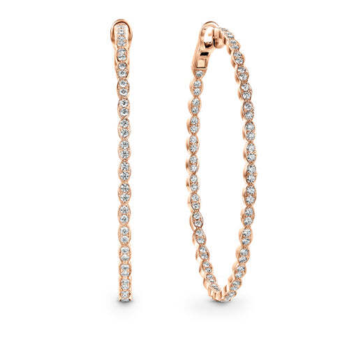 Video Thumbnail: Hearts on Fire Lorelie Floral Large Diamond Hoop Earrings