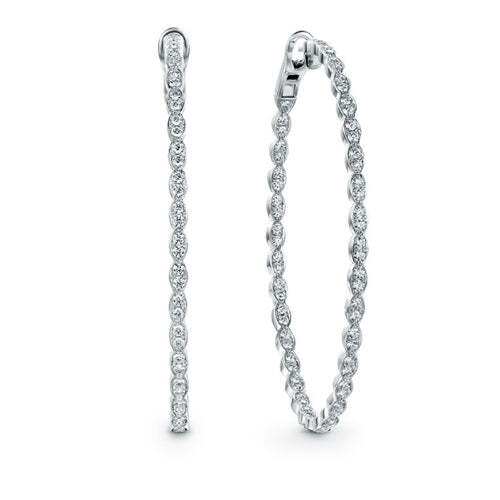 Video Thumbnail: Hearts on Fire Lorelie Floral Large Diamond Hoop Earrings