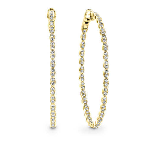 Video Thumbnail: Hearts on Fire Lorelie Floral Large Diamond Hoop Earrings