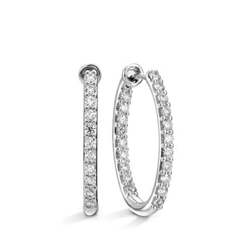 Video Thumbnail: 1134 - Hearts on Fire Oval Classic Hoop Diamond Earrings