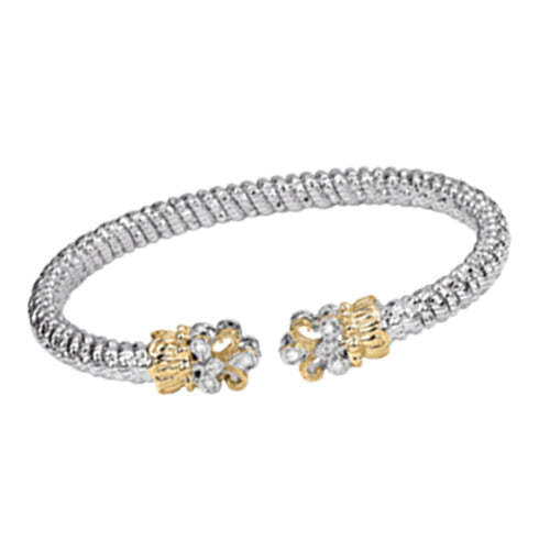 Video Thumbnail: Vahan Gold &amp; Sterling Silver Crown Cuff Bracelet