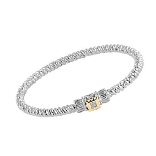 Video Thumbnail: Vahan Gold &amp; Sterling Silver Bangle Bracelet