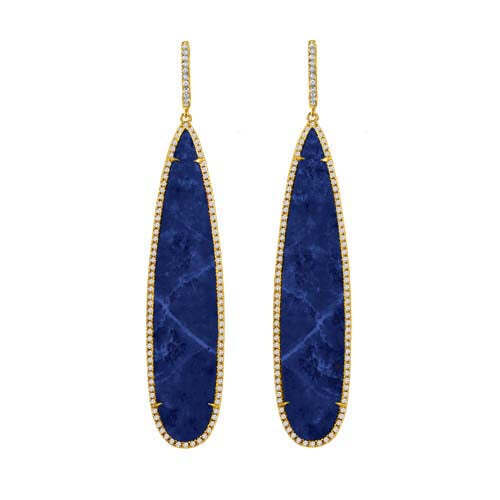 Video Thumbnail: Lapis Drop Diamond Earrings