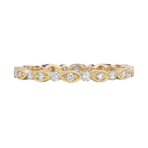Marquis Shape Diamond Eternity Wedding Band Ring