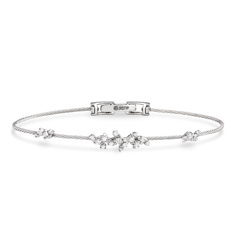 Paul Morelli Single Confetti Unity Wire 1.2mm Bracelet White Gold Howard Fine Jewellers