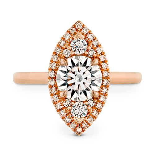 Hearts On Fire Juliette Marquis Halo Round Diamond Engagement Ring