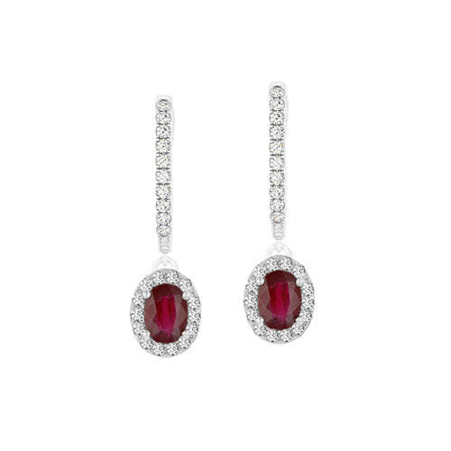 Video Thumbnail: Rub - Ruby Halo Diamond Drop Earrings