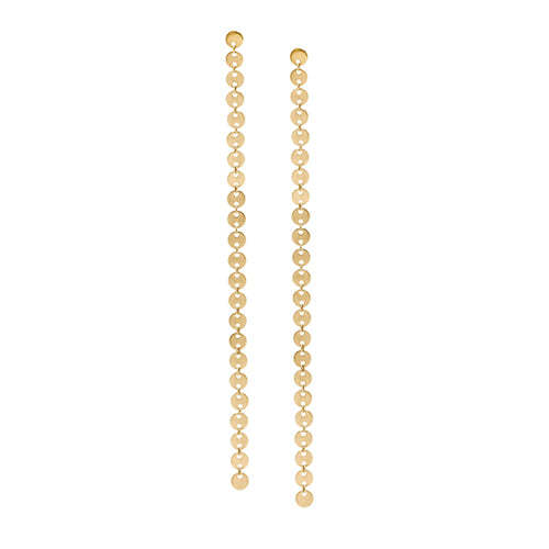 Video Thumbnail: Gold Disc Drop Earrings
