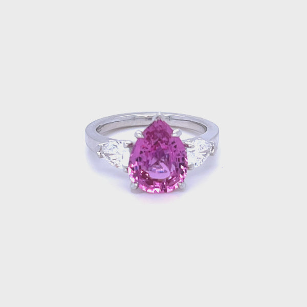 Pink pear hot sale shaped ring