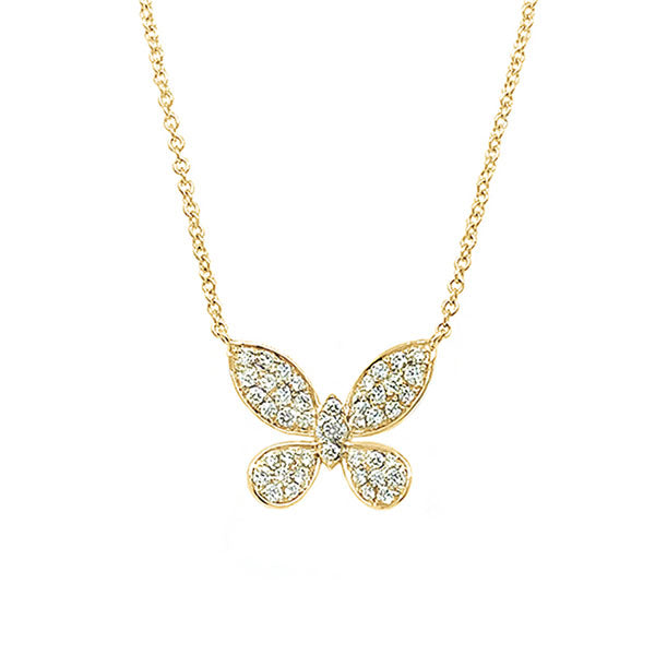 Pavé Butterfly Diamond Necklace