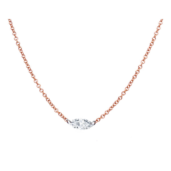 Floating diamond deals necklace gold