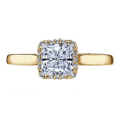 Video Thumbnail: Tacyellow - Tacori Dantela Halo Princess Diamond Engagement Ring