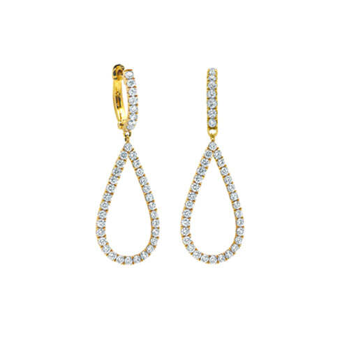Video Thumbnail: Teardropyellow - Diamond Teardrop Drop Earrings