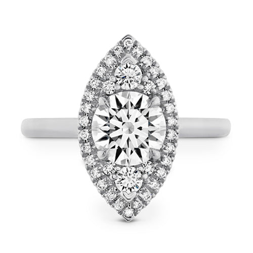 Hearts On Fire Juliette Marquis Halo Round Diamond Engagement Ring